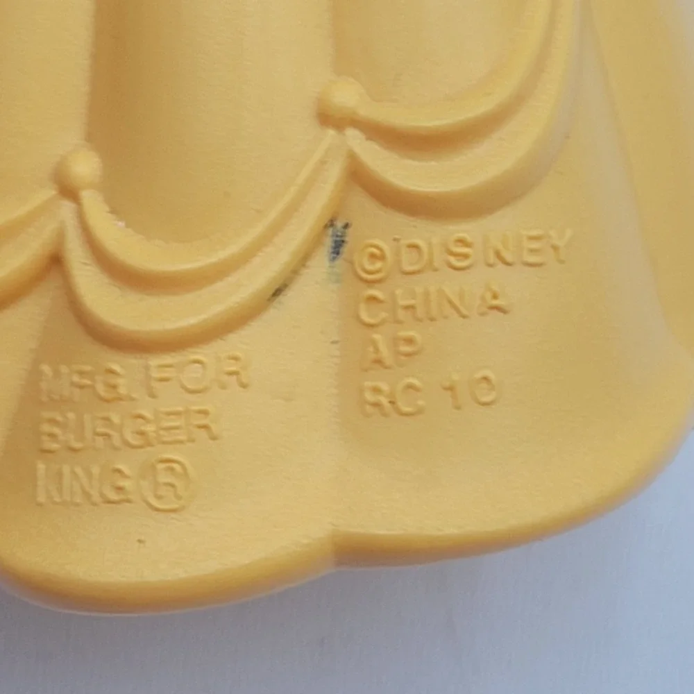 Disney Belle Beauty and the Beast Burger King Toy Figure Yellow Ballgown Dress